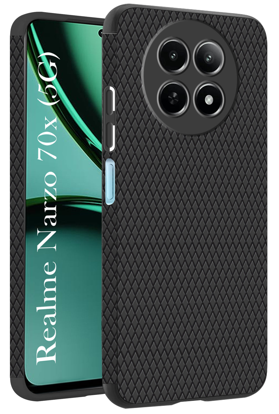 For Realme Narzo 70x 5GBack Cover Case (Liquid Silicone | Side Grip | Camera Protection)