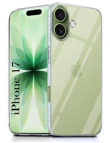 For Apple iPhone 17 Silicone Back Cover Case (Clear Shockproof Case with Camera Protection | Soft and Flexible | Transparent)