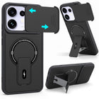 For Oppo Reno 16 Power Back Case Cover Metallic (Hybrid Armor Kickstand | Sliding Shutter Camera Protection | MagSafe Compatible)