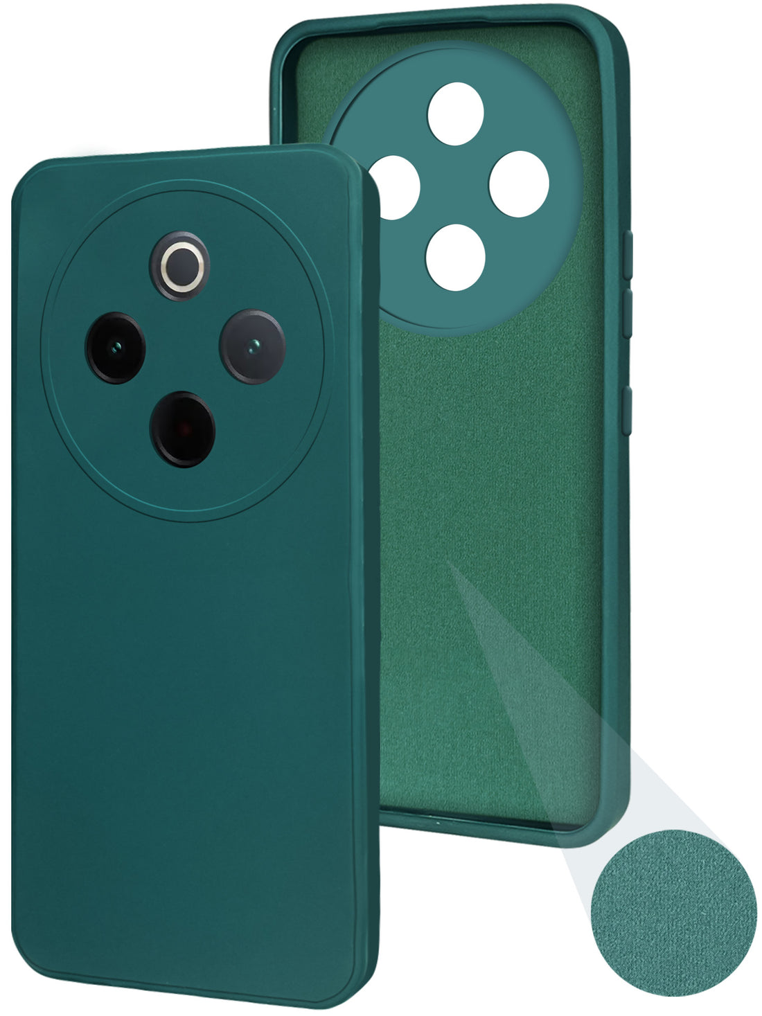 For Vivo T4 Back Cover Case (Matte Finish Silicone with Inside Fiber Cloth)