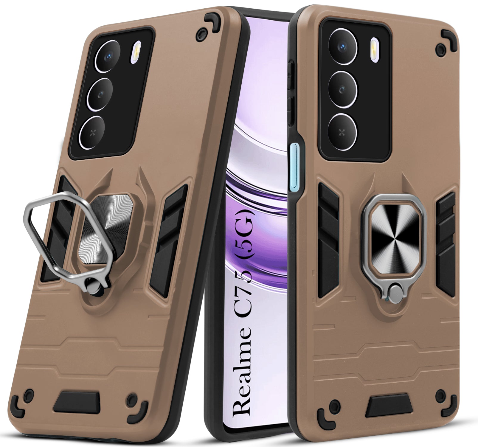 For Realme C75 5G Back Cover Case (Shockproof Polycarbonate Dual Layer Hybrid Armor)