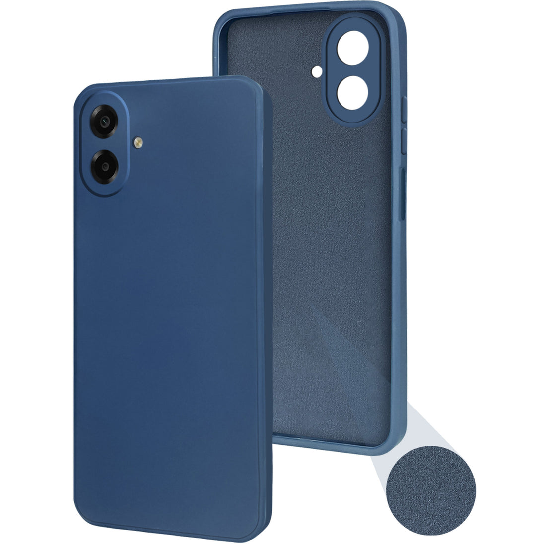 For Samsung Galaxy M07 | Samsung Galaxy F07 Back Cover Case (Matte Finish Silicone with Inside Fiber cloth)