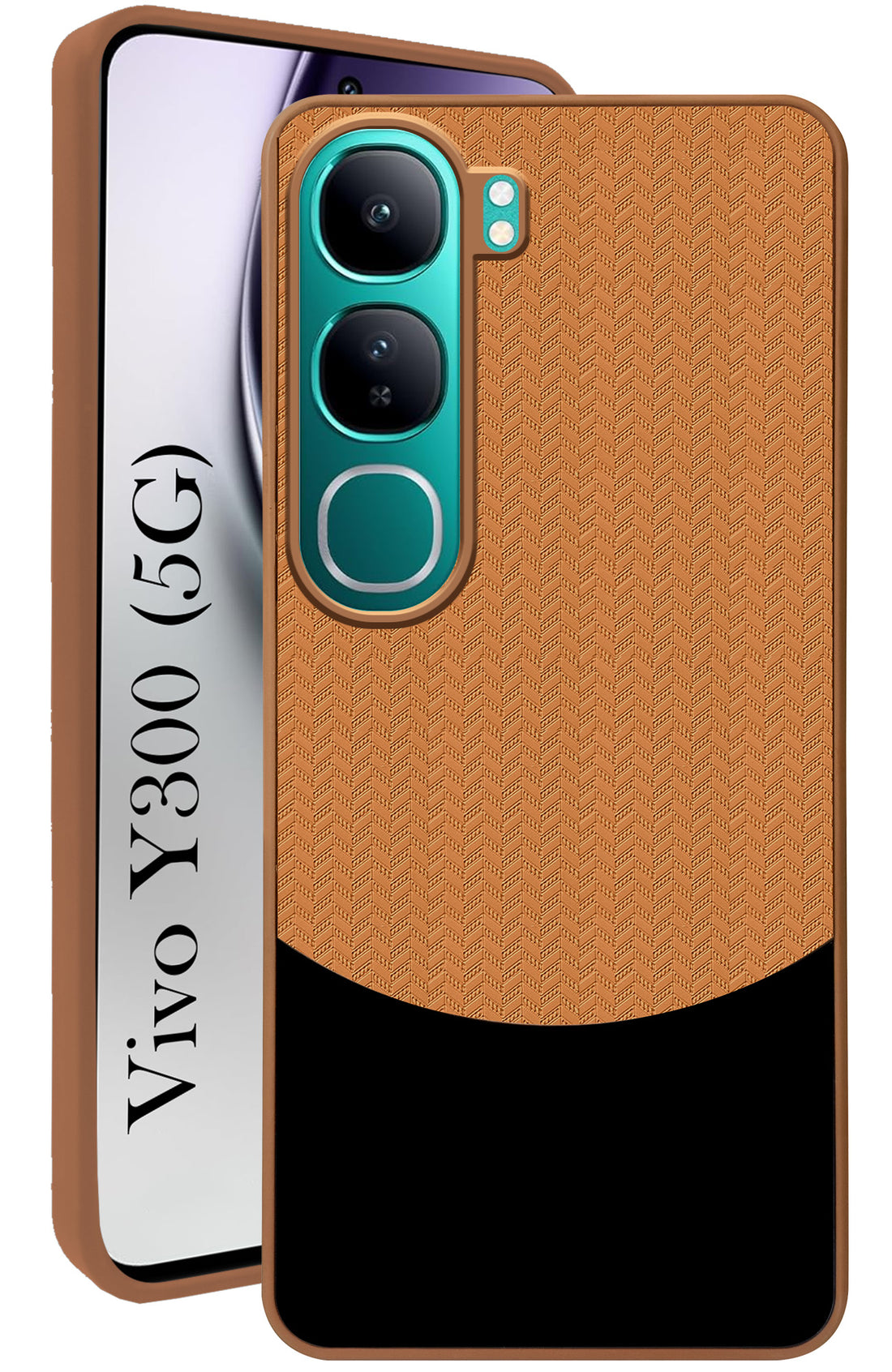 For Vivo Y300 Back Cover Case (Elegant PU Leather Finish | Premium Minimalist Professional | Camera Protection Bump)