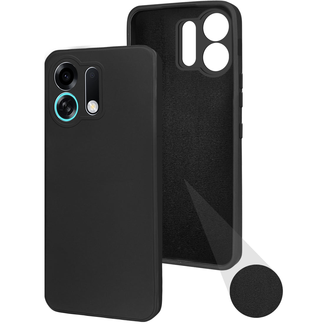 For Oppo K13 Turbo | Oppo K13 Turbo Pro Back Cover Case (Matte Finish Silicone with Inside Fiber cloth)