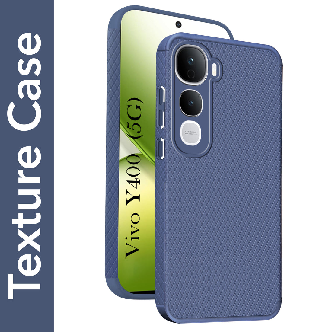 For Vivo Y400 Back Cover Case (Camera Protection | Side Grip Texture | Soft and Flexible)