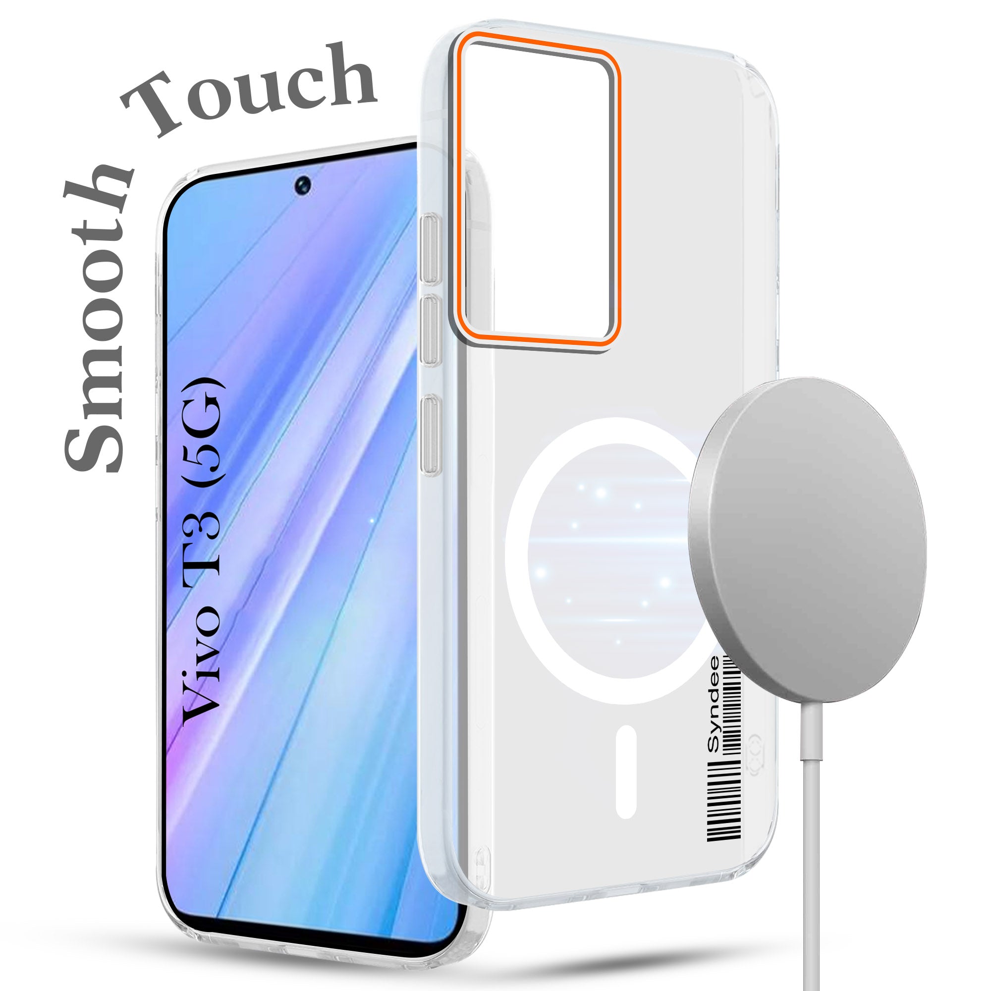 For Vivo T3 5G Back Cover Case (Soft Touch | Camera Bump Protection | MagSafe Compatible | Matte Finish)