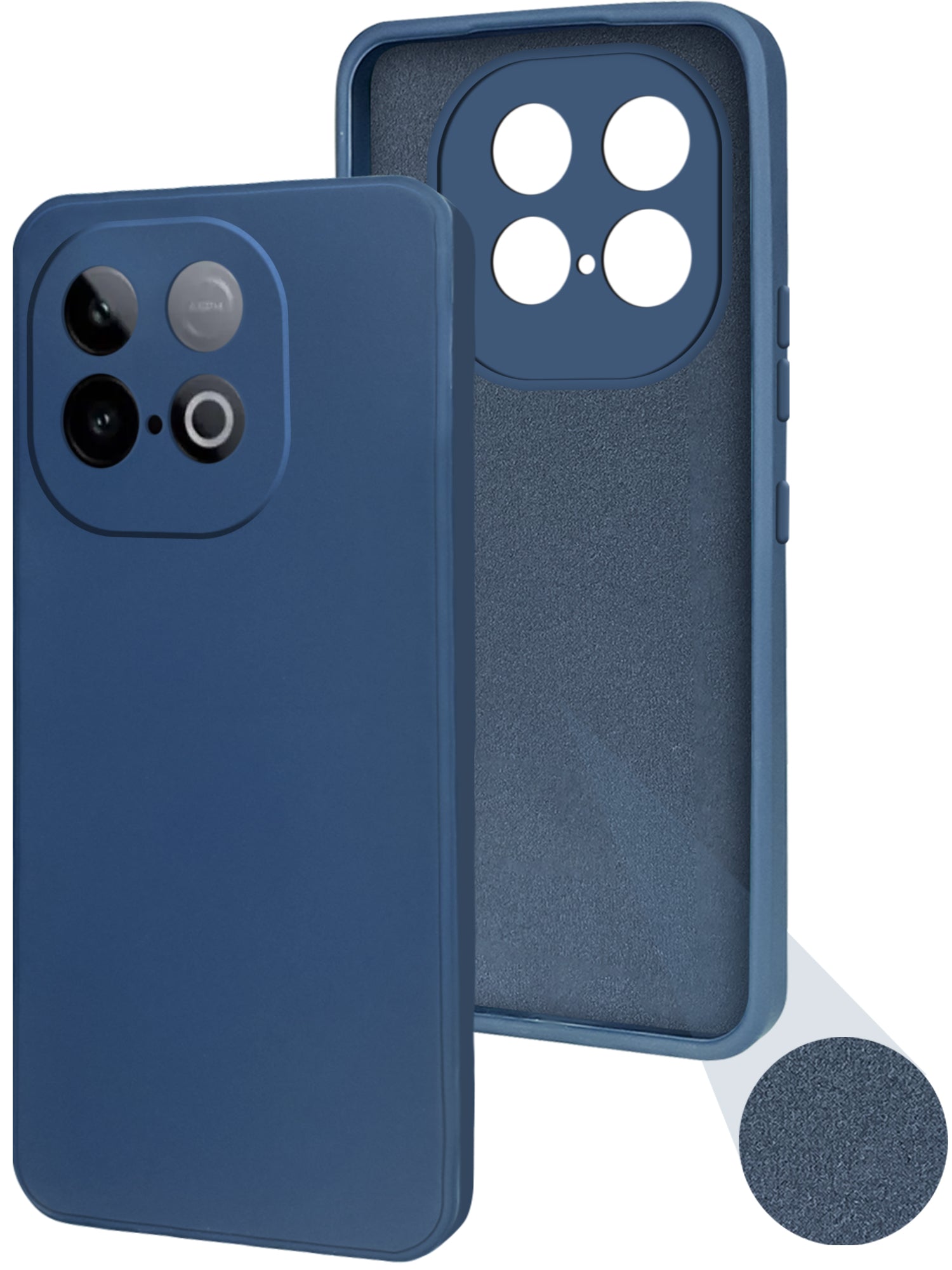 For Vivo iQOO Neo 10 Back Cover Case (Matte Finish Silicone with Inside Fiber Cloth)