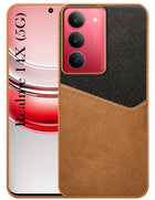 For Realme 14X Back Cover Case (Dual PU Leather Stitch | Professional Minimalist | Soft and Flexible)