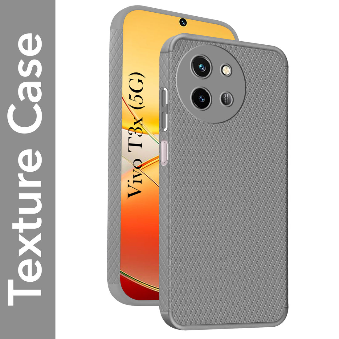 For Vivo T3x 5G Back Cover Case (Liquid Silicone | Side Grip | Camera Protection)