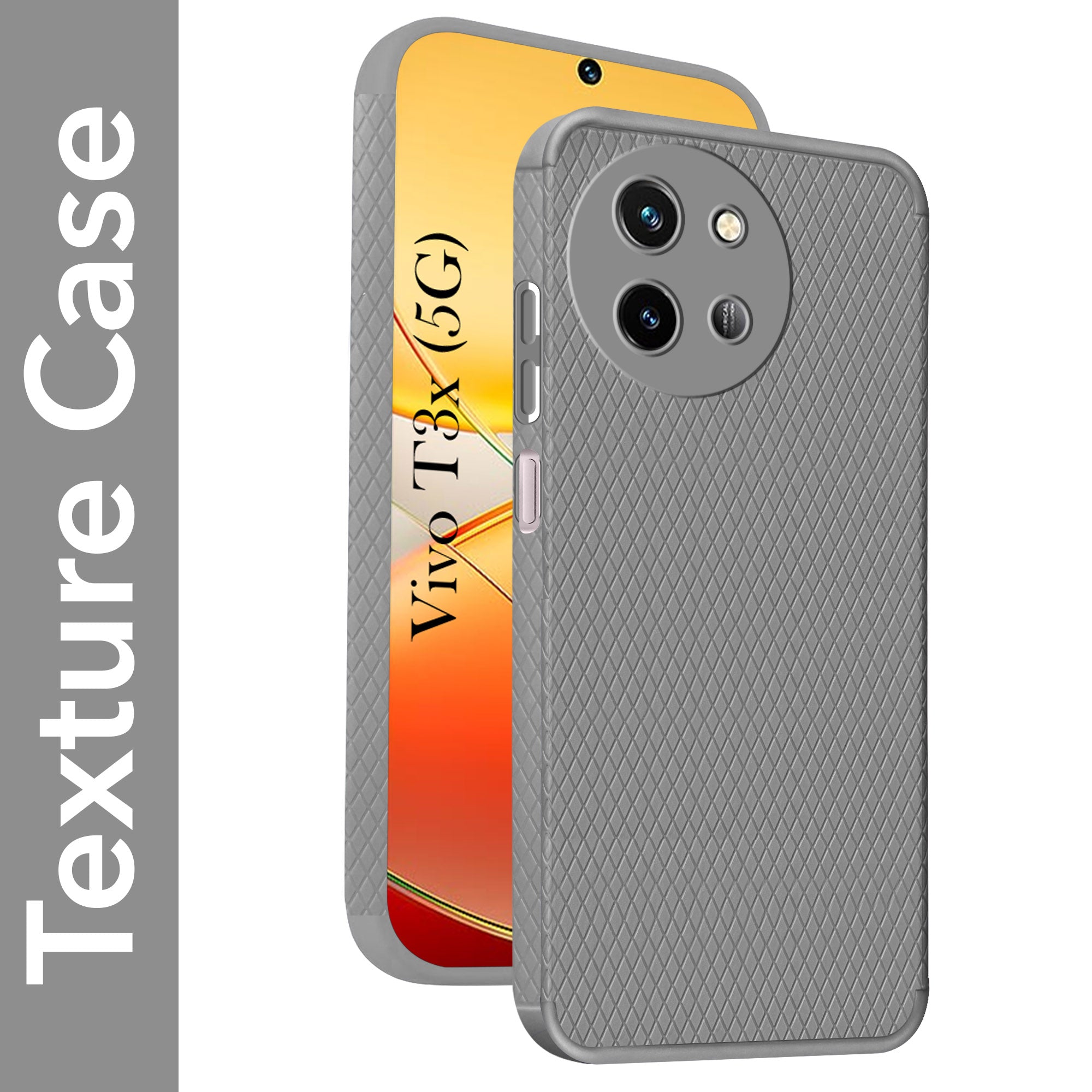 For Vivo T3x 5G Back Cover Case (Liquid Silicone | Side Grip | Camera Protection)