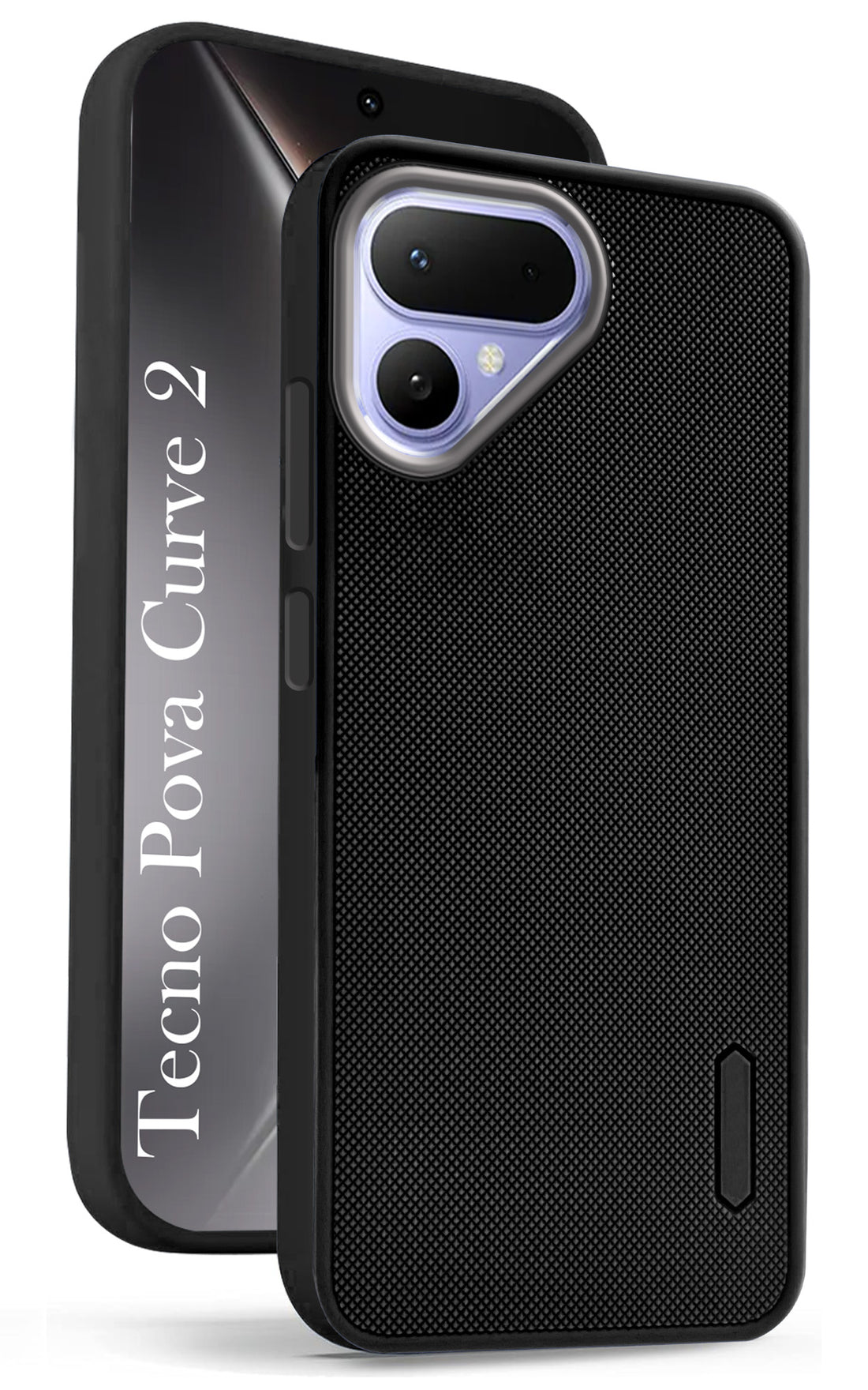 For Tecno Pova Curve 2 Back Cover Case Rubberised (Textured Grip Design | Micro-Fiber Cloth Inside | Slim and Light Weight | Soft Touch and Feel)