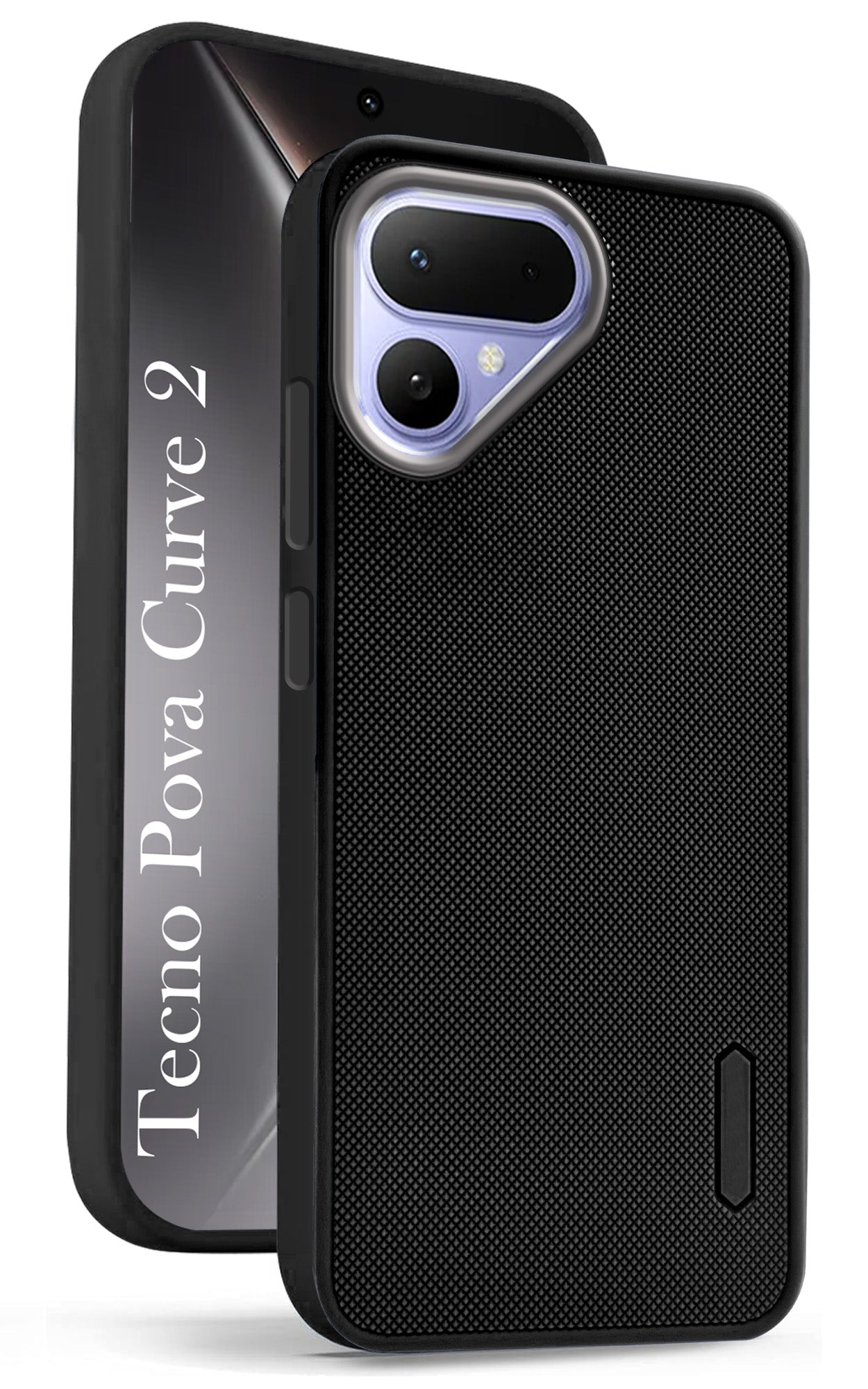 For Tecno Pova Curve 2 Back Cover Case Rubberised (Textured Grip Design | Micro-Fiber Cloth Inside | Slim and Light Weight | Soft Touch and Feel)