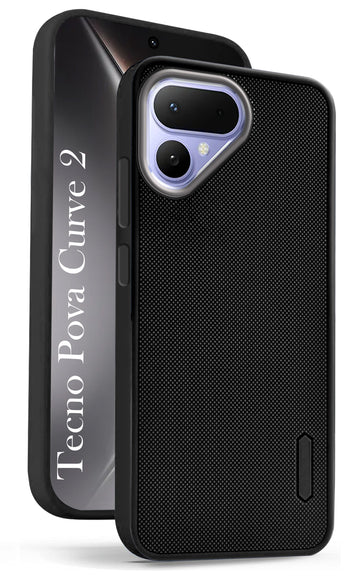 For Tecno Pova Curve 2 Back Cover Case Rubberised (Textured Grip Design | Micro-Fiber Cloth Inside | Slim and Light Weight | Soft Touch and Feel)
