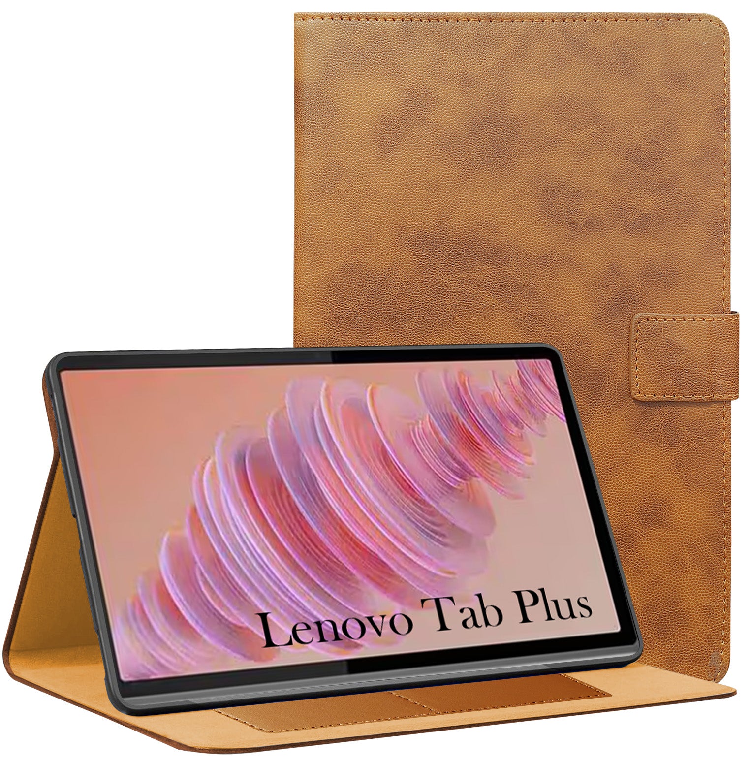 For Lenovo Tab Plus 11.5 Inch TB351FU Flip Cover Folio Cover (PU Leather | Multi-Angle Smart Stand | Card Storage Slots | Silicone Back Pouch)