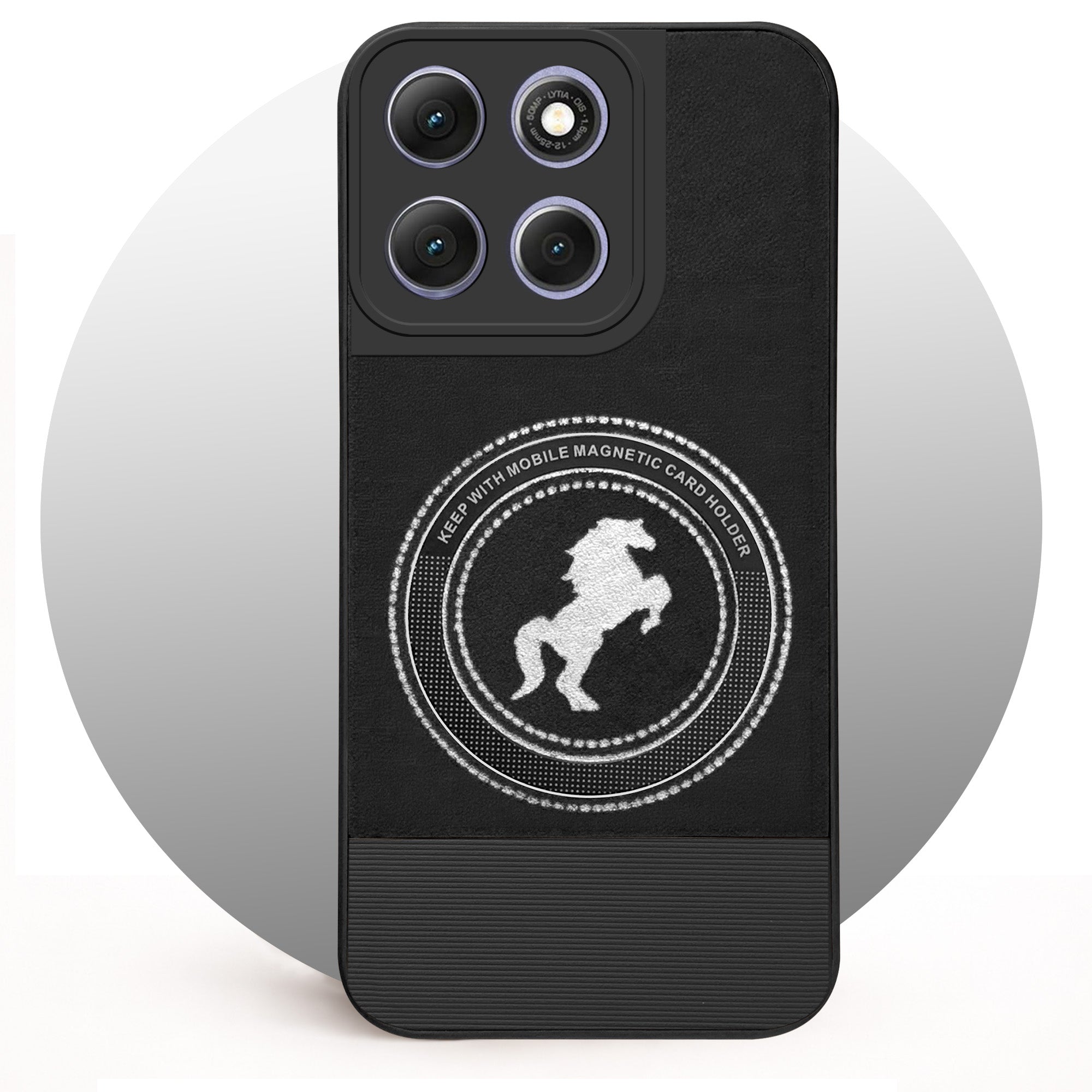 For Motorola Moto G86 Power Back Cover Case PU Leather Finish (Professional Minimalist Texture | MagSafe Compatile | Camera Protection | Sleek Sober Formal)