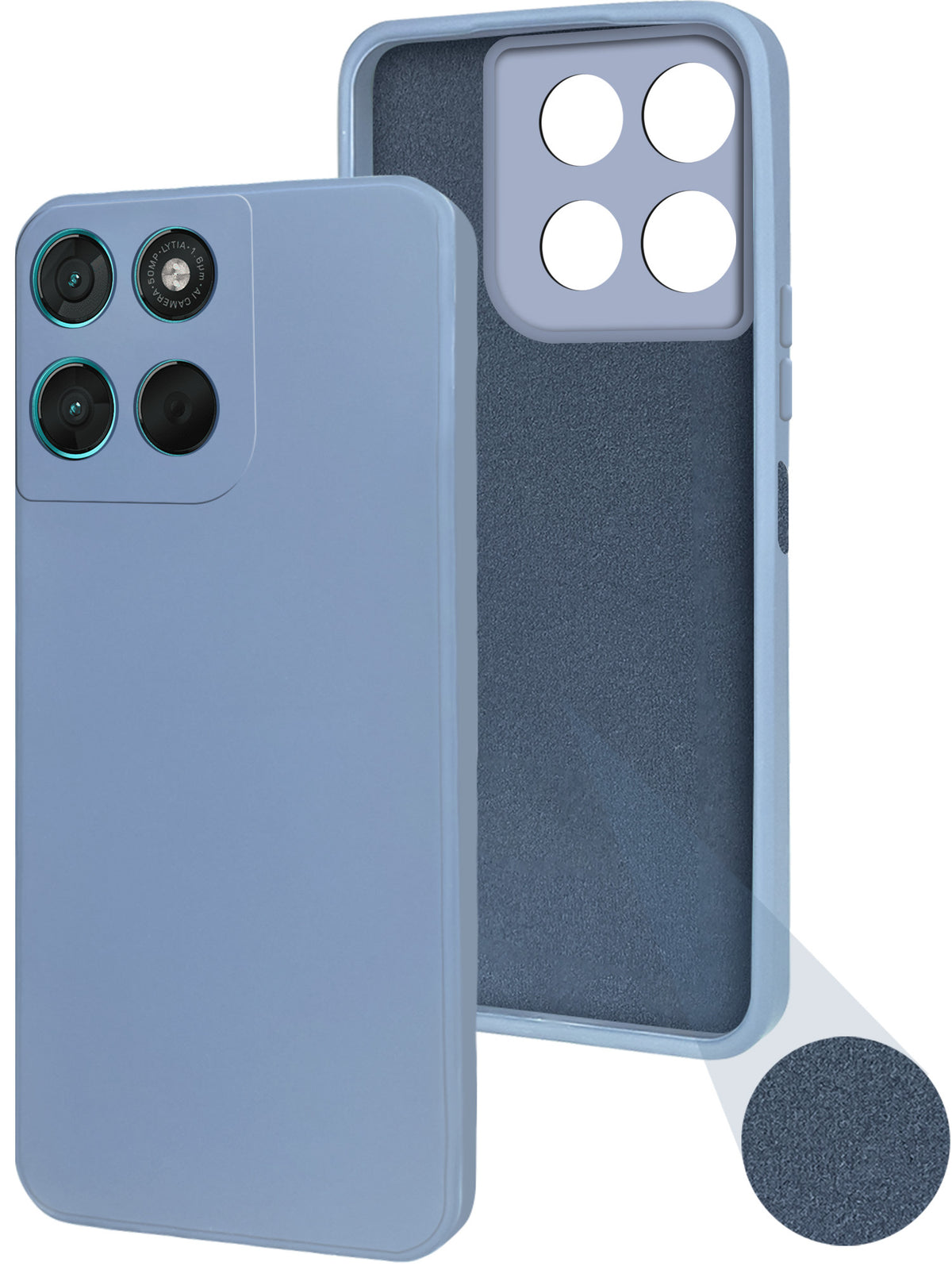 For Motorola G77 Power Back Cover Case (Matte Finish Silicone with Inside Fiber cloth)