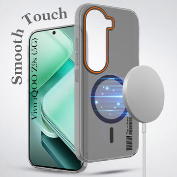 For Vivo iQOO Z9s Back Cover Case (Soft Touch | Camera Bump Protection | MagSafe Compatible | Matte Finish)