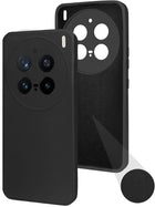For Vivo X200 Pro 5G Back Cover Case (Matte Finish Silicone with Inside Fiber Cloth)