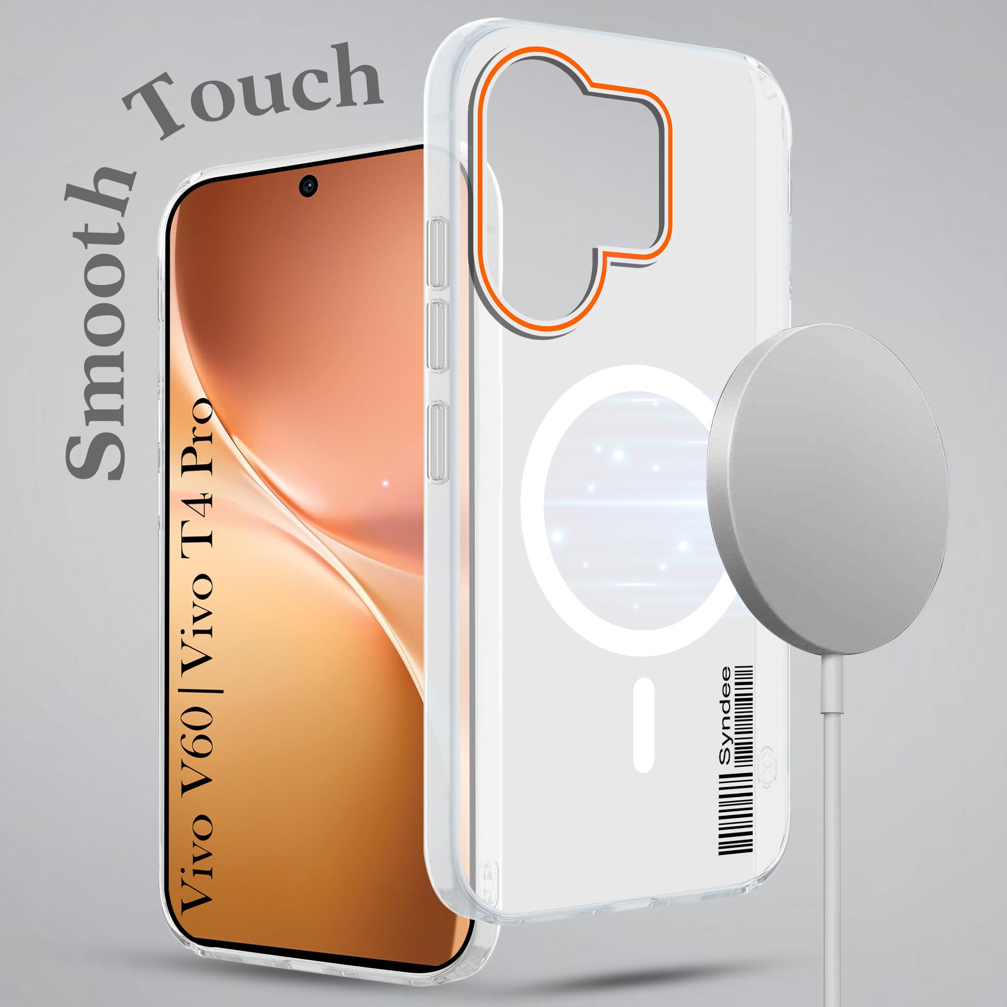 For Vivo V60 | Vivo T4 Pro Back Cover Case (Soft Touch | Camera Bump Protection | MagSafe Compatible | Matte Finish)