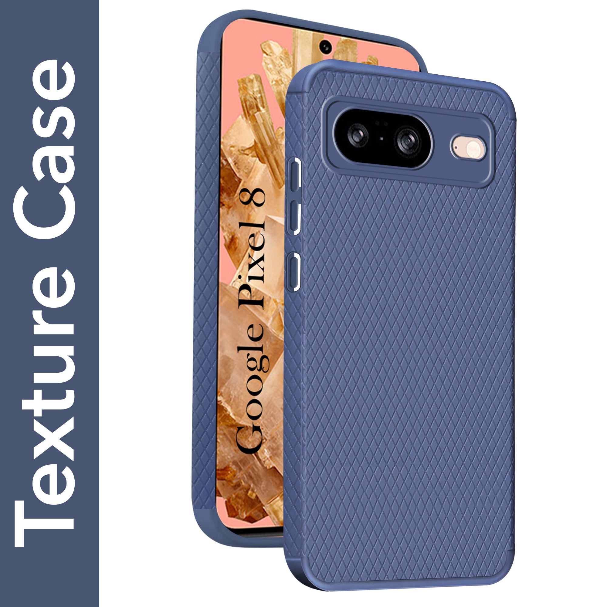 For Google Pixel 8 Back Cover Case (Liquid Silicone | Side Grip | Camera Protection)