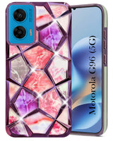 For  Motorola Moto G96 Back Cover Case Compatible With ( Dual Design Glitter Sparkle and Detachable Diamond Print Case | Soft and Flexible)
