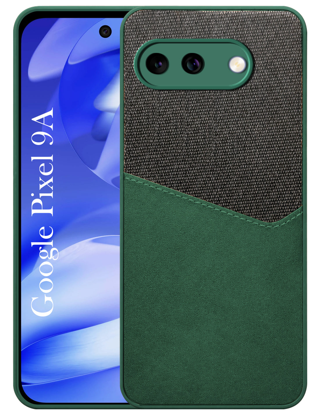 For Google Pixel 9A Back Cover Case (Dual PU Leather Stitch | Professional Minimalist | Soft and Flexible)