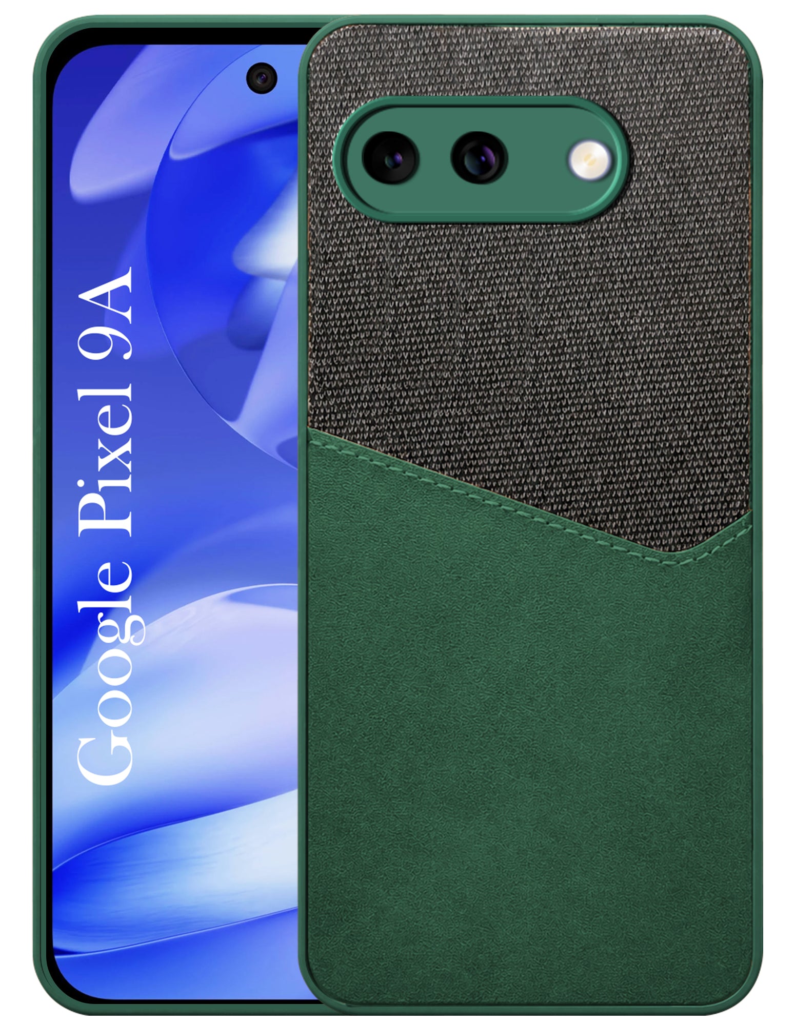 For Google Pixel 9A Back Cover Case (Dual PU Leather Stitch | Professional Minimalist | Soft and Flexible)