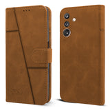 For Samsung Galaxy M36 | Samsung Galaxy F36 Flip Cover Case  ( Stitched Leather with Magnetic Closure)