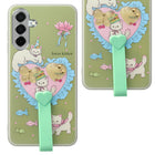 For Samsung Galaxy A26 5G Back Cover Case (3D Cute Heart Strap Holder | Camera Protection | Designer Girls Print)