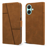 For Tecno Spark Go 2 Flip Cover Case ( Stitched Leather with Magnetic Closure)