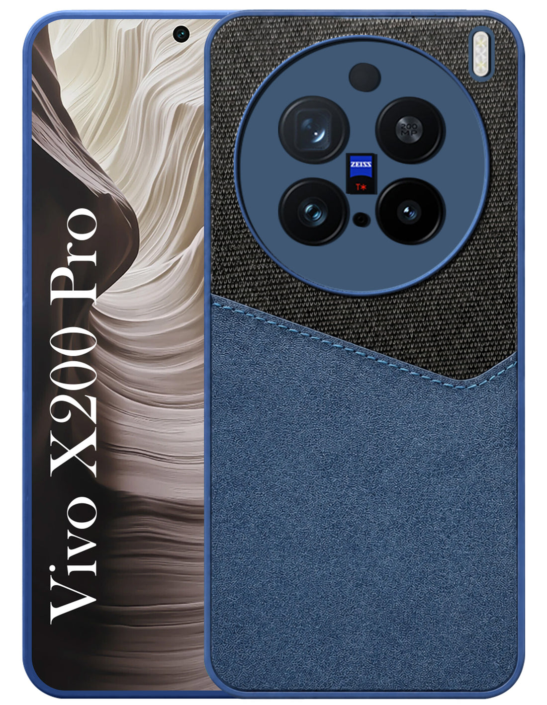 For Vivo X200 Pro Back Cover Case (Dual PU Leather Stitch | Professional Minimalist | Soft and Flexible)