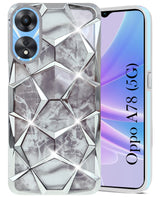 For Oppo A78 5G Back Cover Case (Dual Design Glitter Sparkle and Detachable Diamond Print Case | Soft and Flexible)