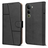 For Vivo Y400 Flip Case Cover ( Stitched Leather with Magnetic Closure)