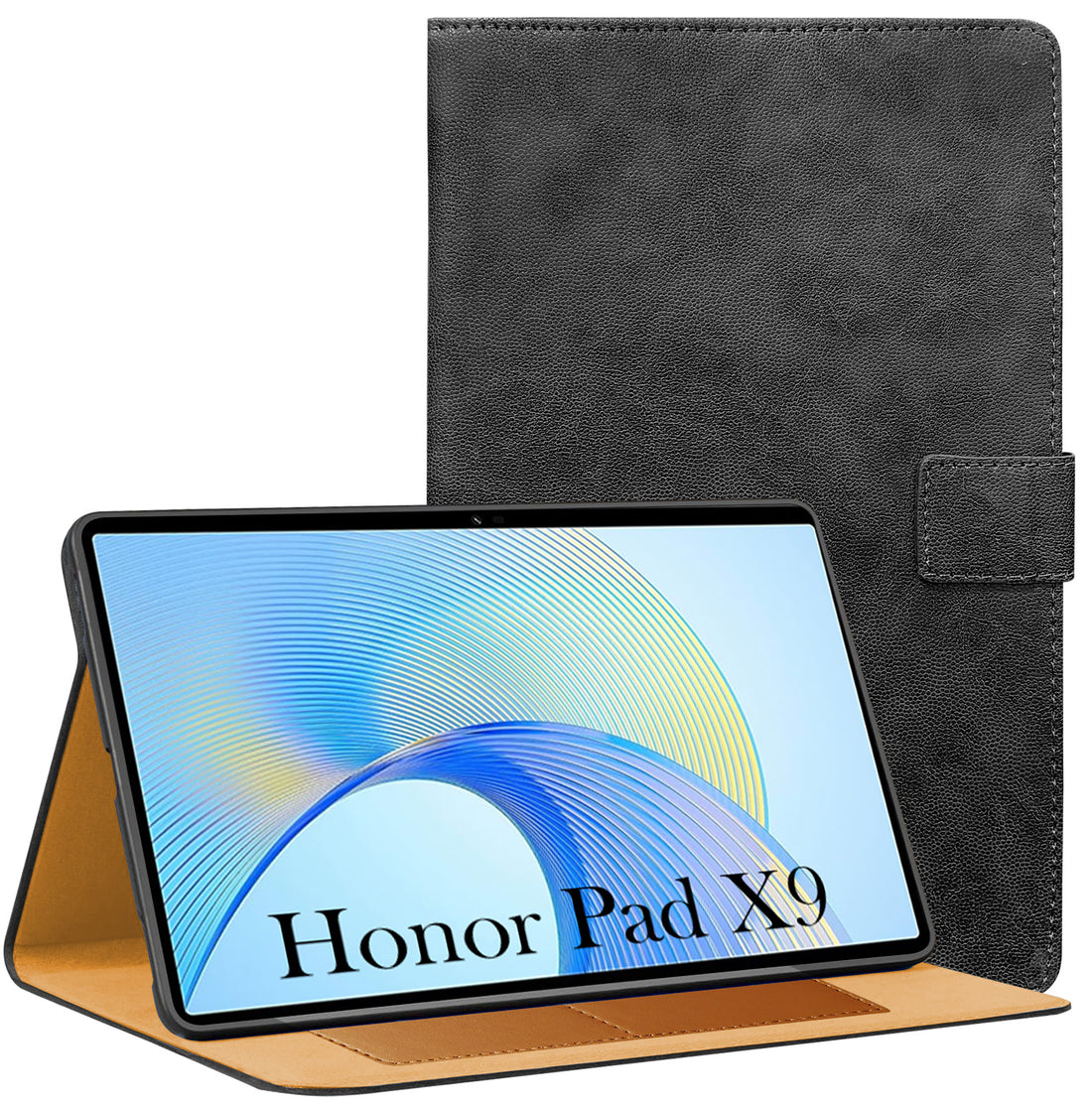 For Honor Pad X9 10 Inch Flip Cover Folio Cover (PU Leather | Multi-Angle Smart Stand | Card Storage Slots | Silicone Back Pouch)