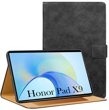 For Honor Pad X9 10 Inch Flip Cover Folio Cover (PU Leather | Multi-Angle Smart Stand | Card Storage Slots | Silicone Back Pouch)