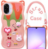 For Samsung Galaxy A07 | F70e 5G Strap Back Case Cover (3D embossed Figures | Strap Holder | 360* Soft Cushion with Camera Bump)