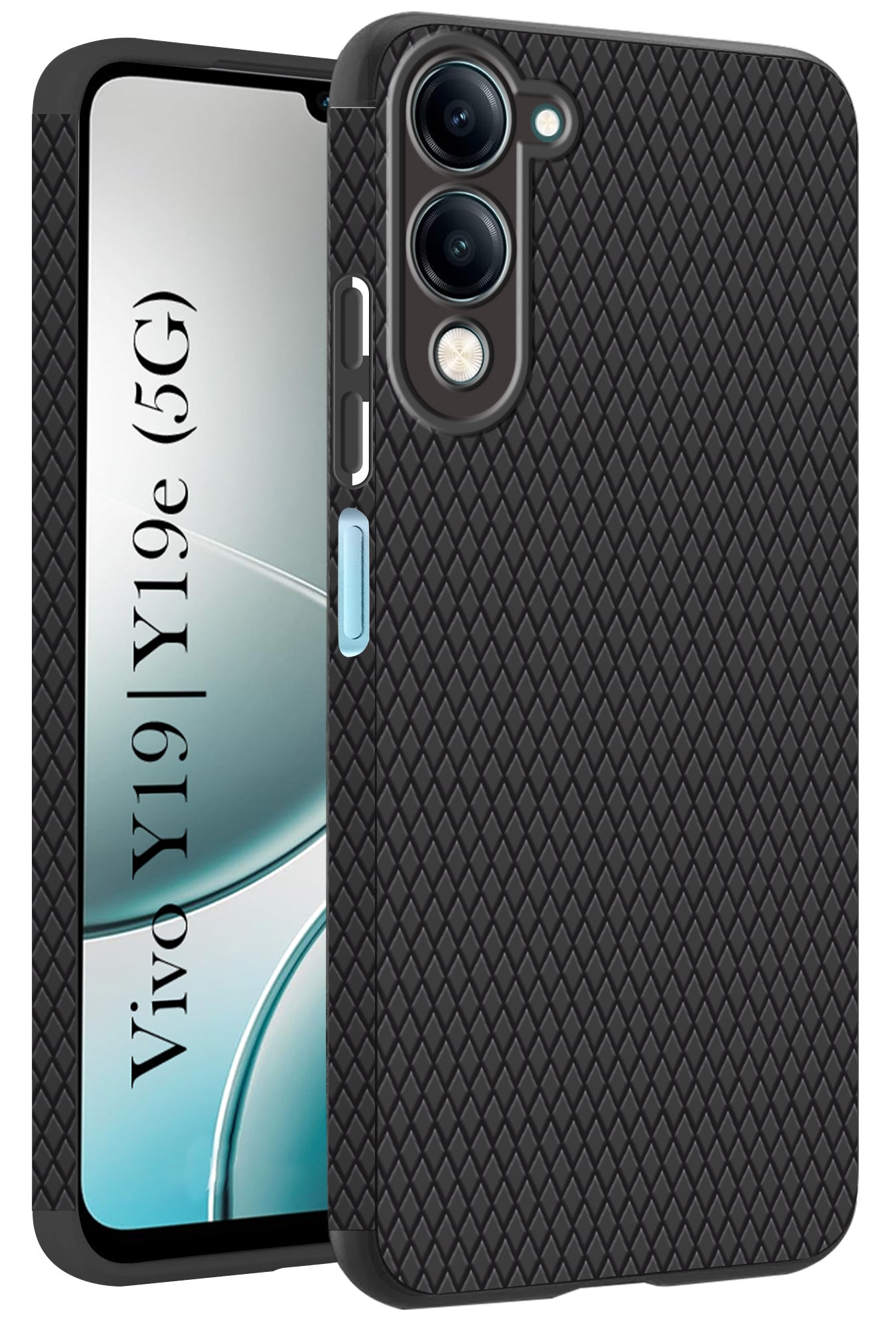For Vivo Y19 | Vivo Y19e Back Cover Case (Liquid Silicone | Side Grip | Camera Protection)