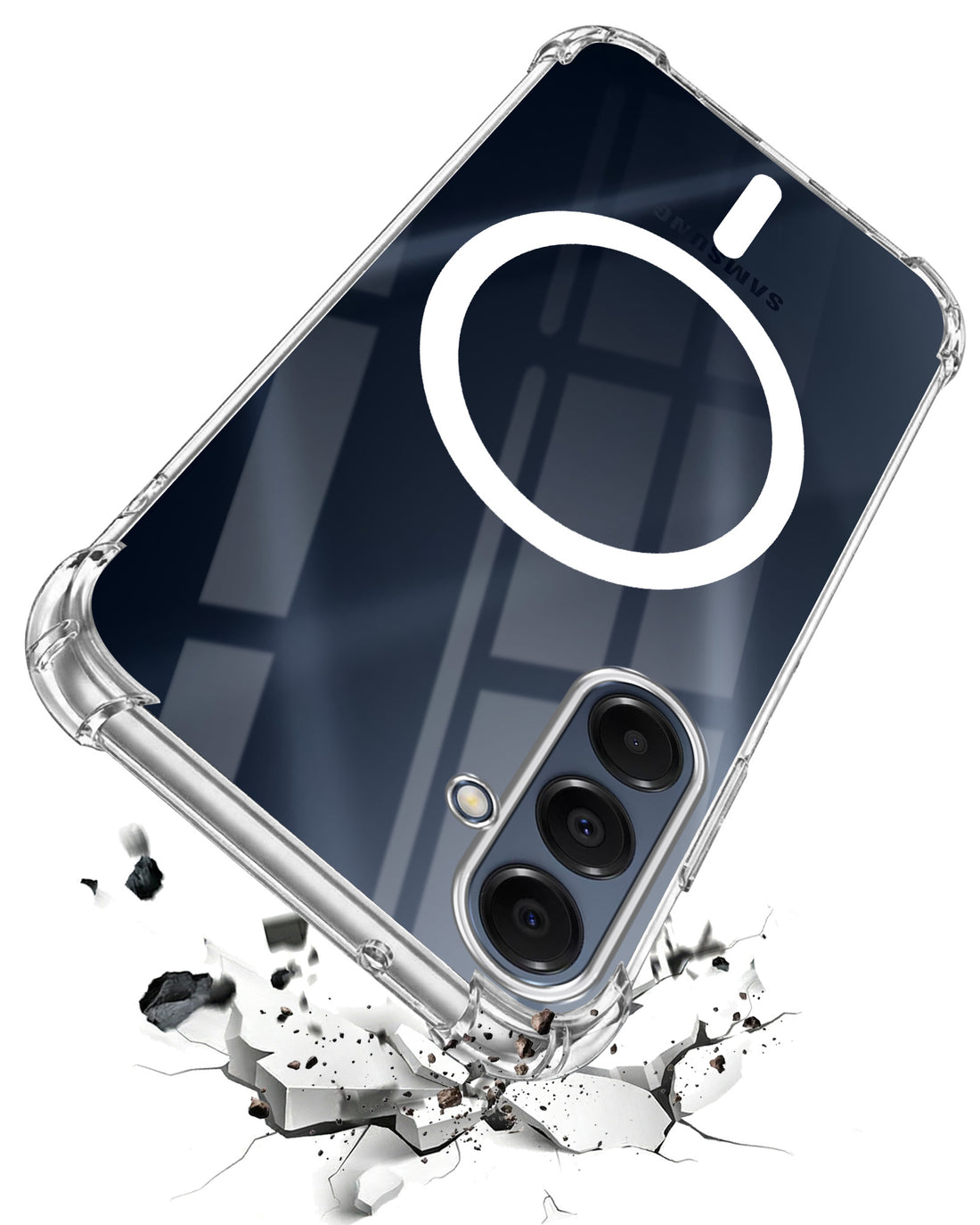 For Samsung Galaxy A16 5G Back Cover Shockproof Crystal-Clear (Magsafe Wireless Support | Drop & Camera Protection | Hard Polycarbonate)