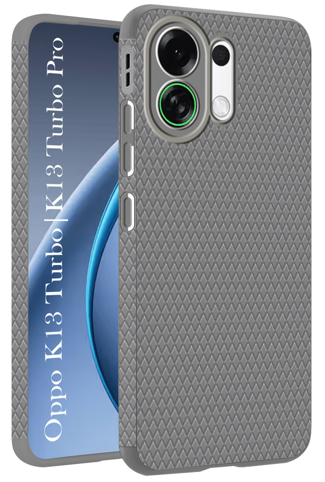 For Oppo K13 Turbo | Oppo K13 Turbo Pro Back Cover Case (Camera Protection | Side Grip Texture | Soft and Flexible)