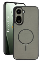 For Poco C81 5G Back Cover Case PU Leather (Texture Grip Design | Professional Minimalist | Camera Protection | Soft and Flexible)
