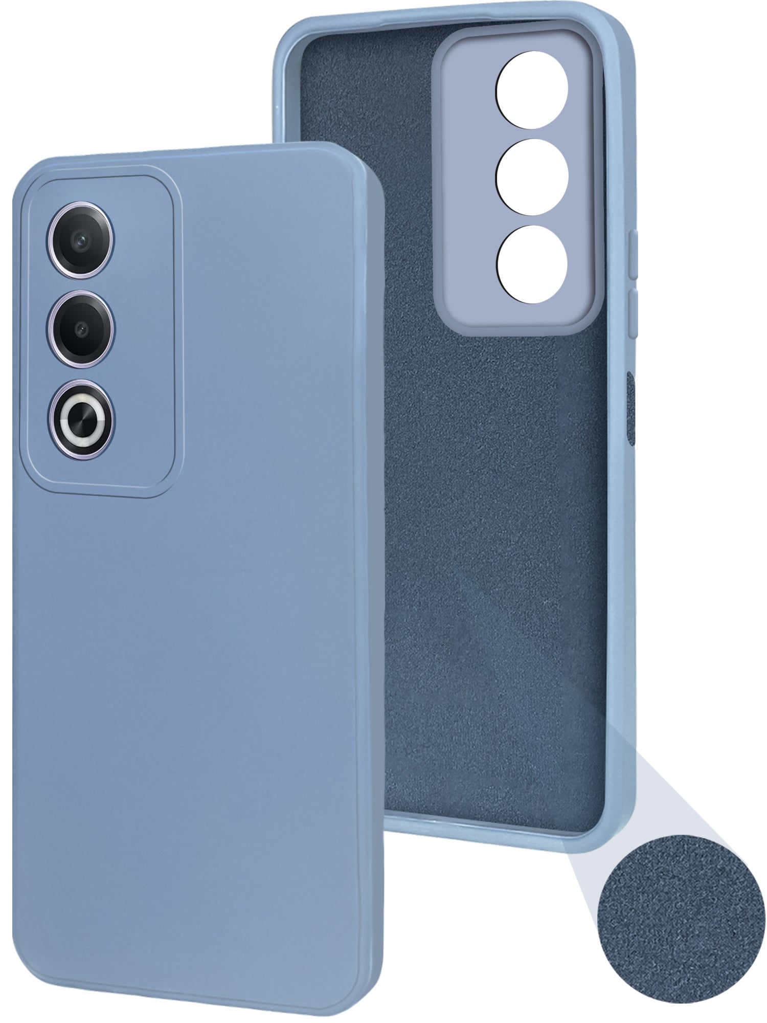 For Oppo A3 Pro 5G Back Cover Case (Matte Finish Silicone with Inside Fiber cloth |Black)