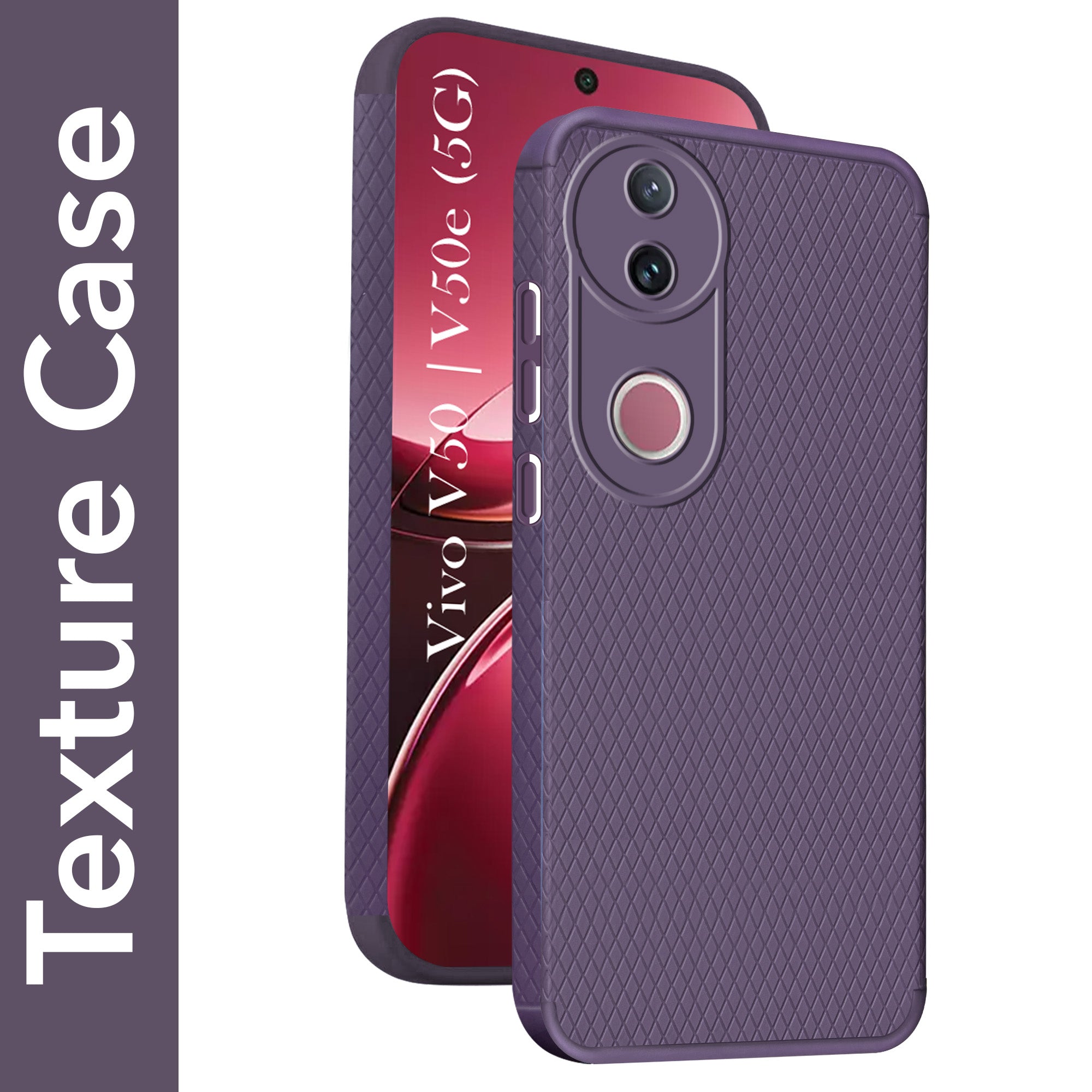 For Vivo V50 | Vivo V50e Back Cover Case (Liquid Silicone | Side Grip | Camera Protection)