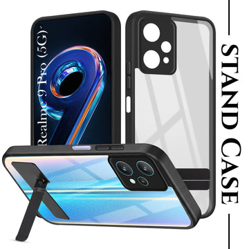 For Realme 9 Pro Back Cover Case (Built-in Stand | Lifetime Anti Yellow | Kickstand Shockproof | Camera Protection | MagSafe Compatible)