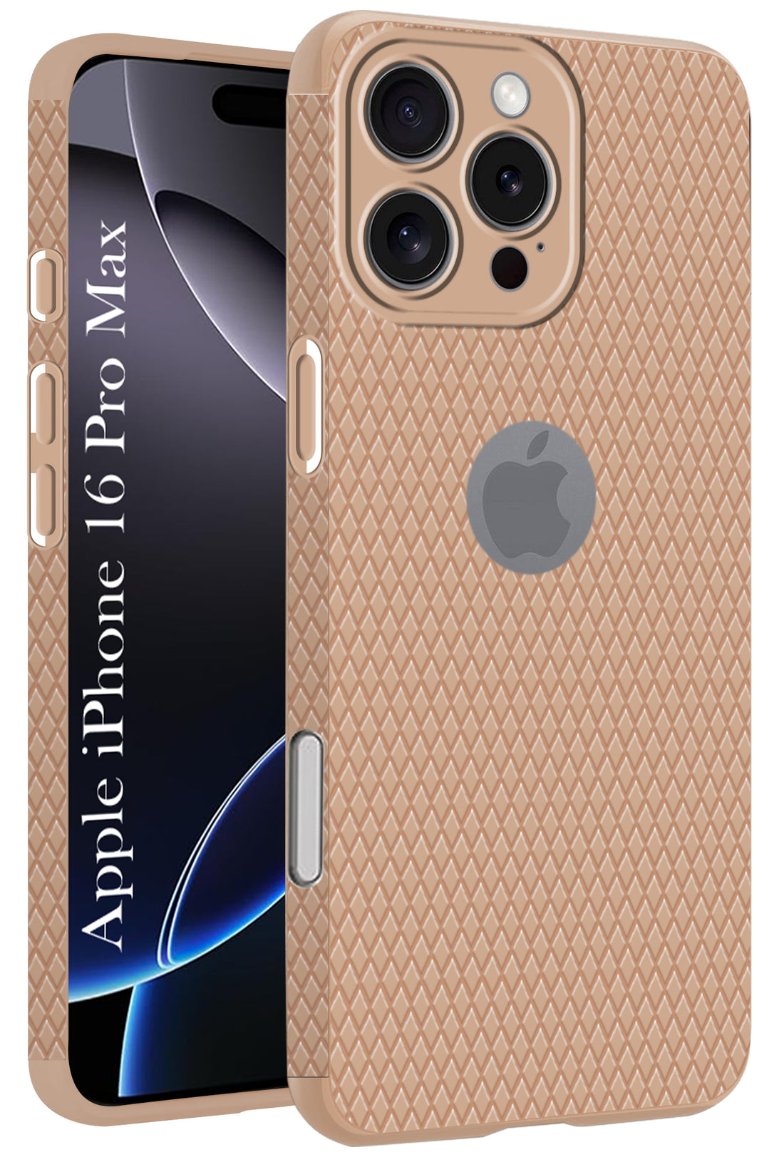For Apple iPhone 16 Pro Max Back Cover Case (Liquid Silicone | Side Grip | Camera Protection)