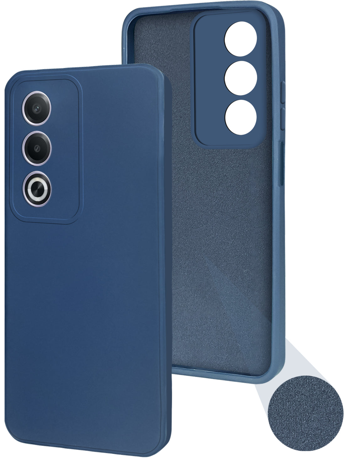 For Oppo A3 Pro 5G Back Cover Case (Matte Finish Silicone with Inside Fiber cloth |Black)