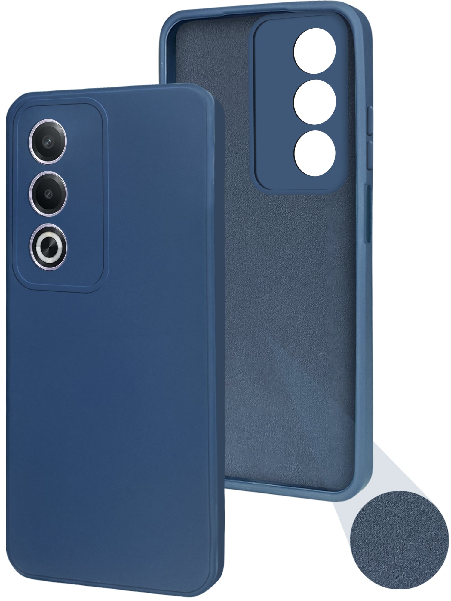 For Oppo A3 Pro 5G Back Cover Case (Matte Finish Silicone with Inside Fiber cloth |Black)