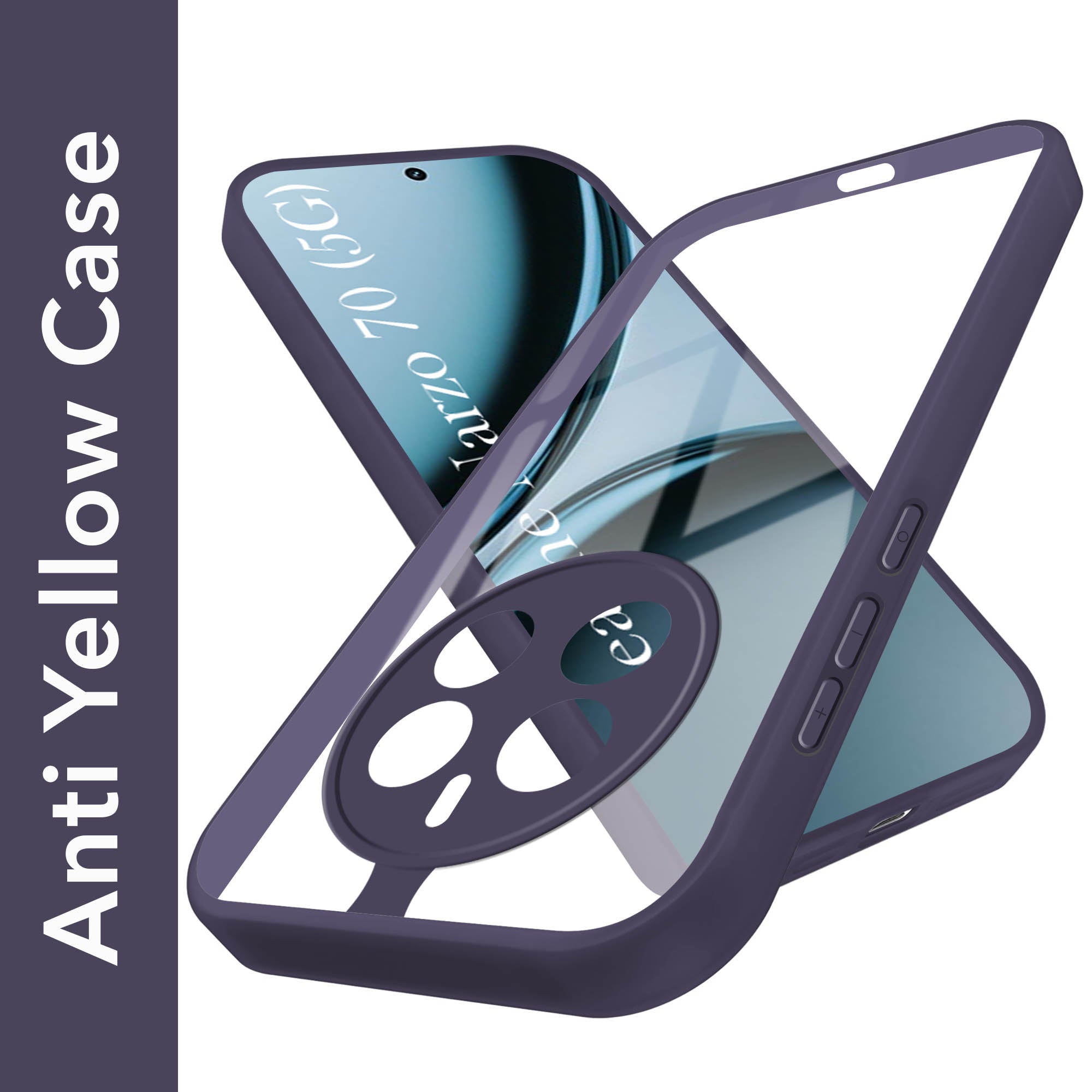 For Realme Narzo 70 5G Back Cover Case (Lifetime Anti Yellow | Anti Scratch | Crystal Clear Shockproof)