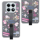 For Poco M8 5G Back Cover Case (3D Cute Heart Strap Holder | Camera Protection | Designer Girls Print)