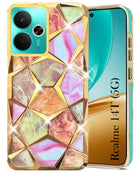 For Realme 14T Back Cover Case ( Dual Design Glitter Sparkle and Detachable Diamond Print Case | Soft and Flexible)
