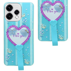 For Oppo Reno15 5G | Oppo Reno15 5G Back Cover Case (3D Cute Heart Strap Holder | Camera Protection | Designer Girls Print)